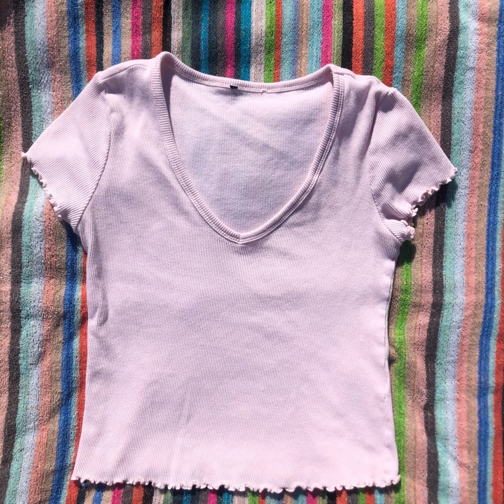 Light Pink ribbed t shirt